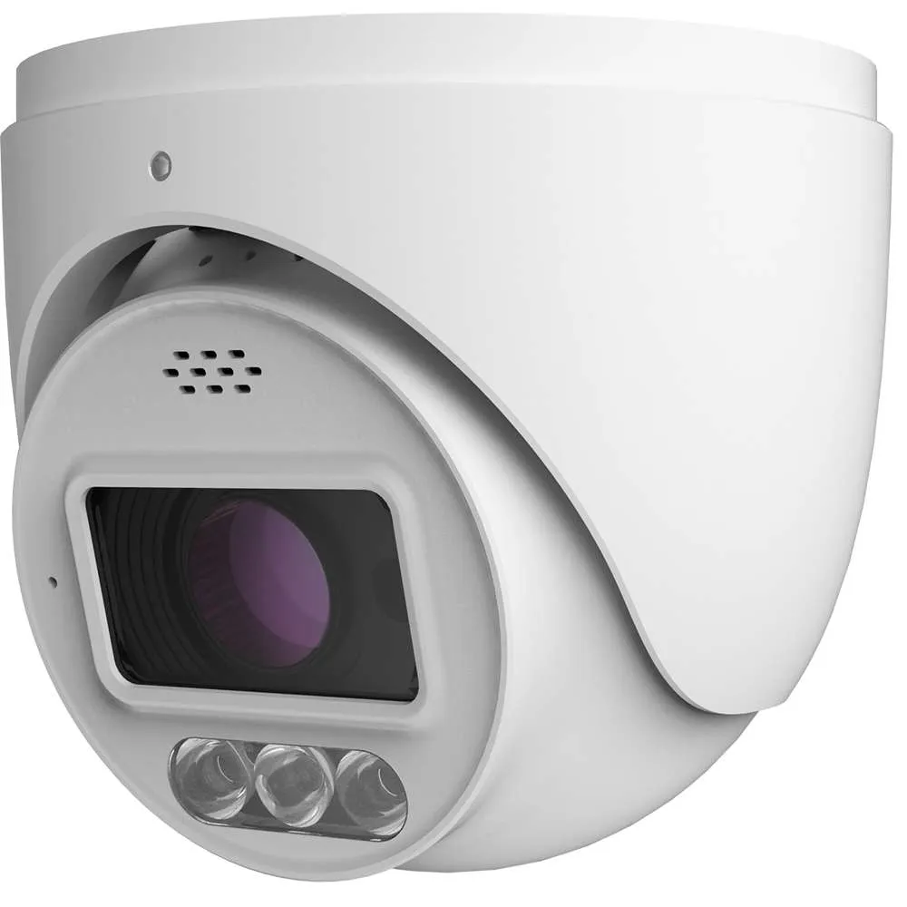 4MP IP, Fixed Lens Dome, 2Way Talk, Color at Night, Siren, Warning Lights