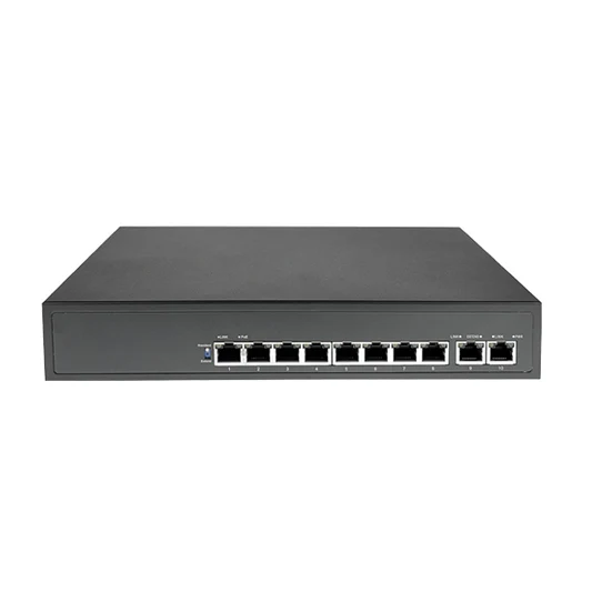 8 Port POE+ 10/100Mpbs Switch with 2 Gigabyte UpLink, Total output 120W