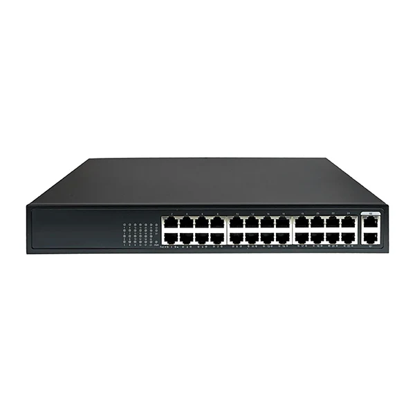 24 Port POE+ 10/100Mbps Switch with 2 Gigabit Lan Uplink Port, Total Output 450W